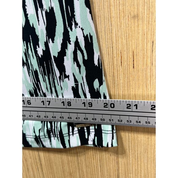 Calvin Klein - Women's Sleeveless Printed Blouse - Black/Mint/White - Small - Picture 5 of 13